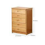 Natural Finish Bamboo Wood Bachelor Chest with Drawers Image - 27