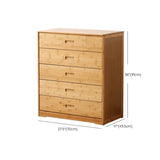 Natural Finish Bamboo Wood Bachelor Chest with Drawers Image - 29