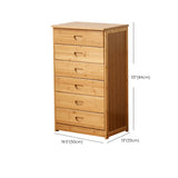 Natural Finish Bamboo Wood Bachelor Chest with Drawers Image - 31