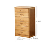 Natural Finish Bamboo Wood Bachelor Chest with Drawers Image - 32