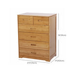 Natural Finish Bamboo Wood Bachelor Chest with Drawers Image - 34