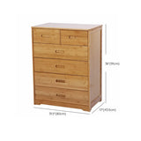 Natural Finish Bamboo Wood Bachelor Chest with Drawers Image - 35