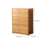 Natural Finish Bamboo Wood Bachelor Chest with Drawers Image - 36