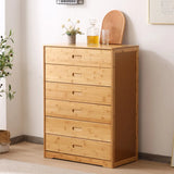 Natural Finish Bamboo Wood Bachelor Chest with Drawers Image - 6