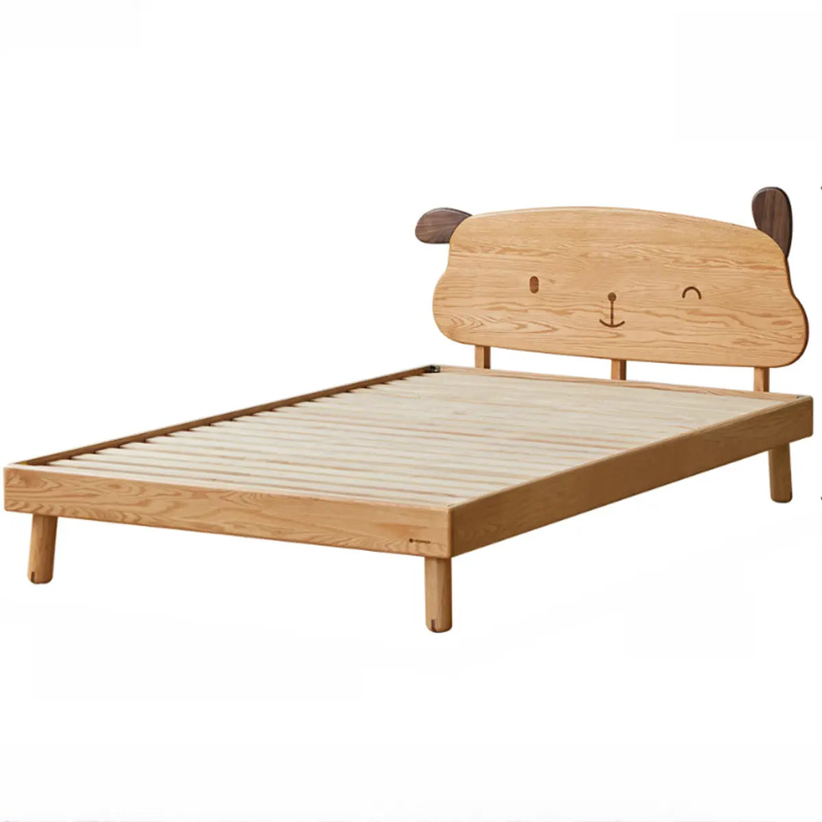 Natural Finish Puppy-Shape Wood Low Clearance Kids Bed Image - 2