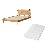 Natural Finish Puppy-Shape Wood Low Clearance Kids Bed Image - 3