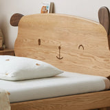 Natural Finish Puppy-Shape Wood Low Clearance Kids Bed Image - 6