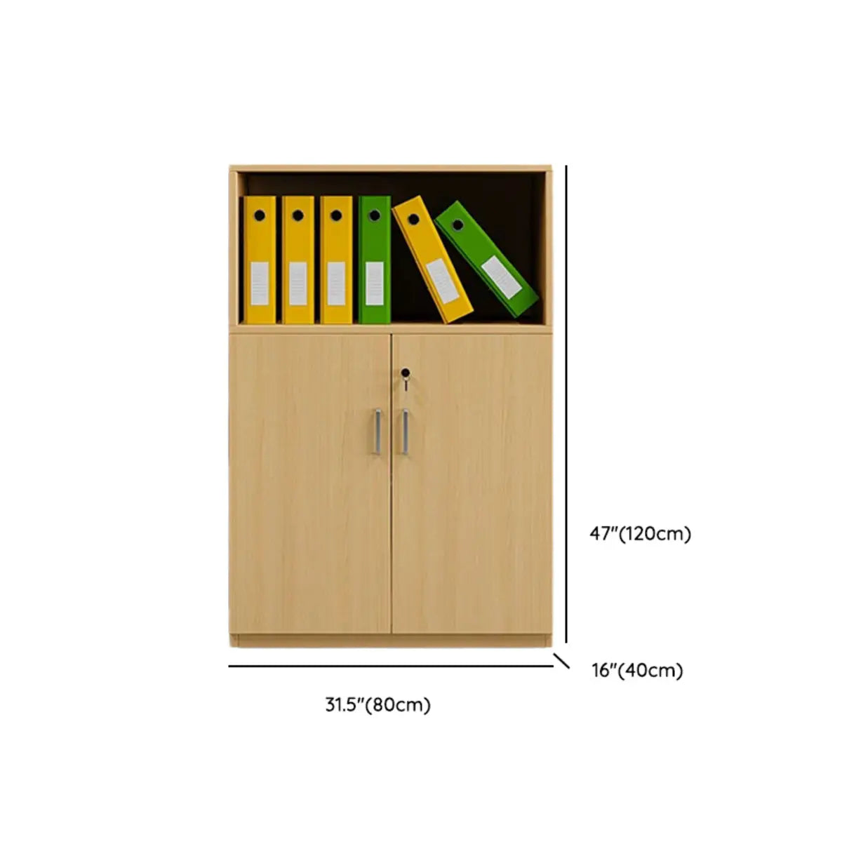 Natural Finish Rectangle Wood Drawer Lockable Filing Image - 15