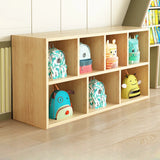 Natural Finish Wood Storage Cubitac Display Cabinets Image - 15