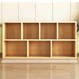 Natural Finish Wood Storage Cubitac Display Cabinets Image - 2