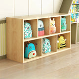 Natural Finish Wood Storage Cubitac Display Cabinets Image - 3