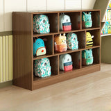 Natural Finish Wood Storage Cubitac Display Cabinets Image - 31