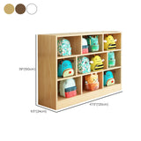 Natural Finish Wood Storage Cubitac Display Cabinets Image - 35