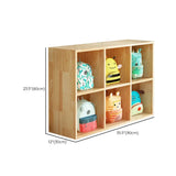 Natural Finish Wood Storage Cubitac Display Cabinets Image - 40