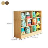 Natural Finish Wood Storage Cubitac Display Cabinets Image - 42