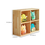 Natural Finish Wood Storage Cubitac Display Cabinets Image - 44