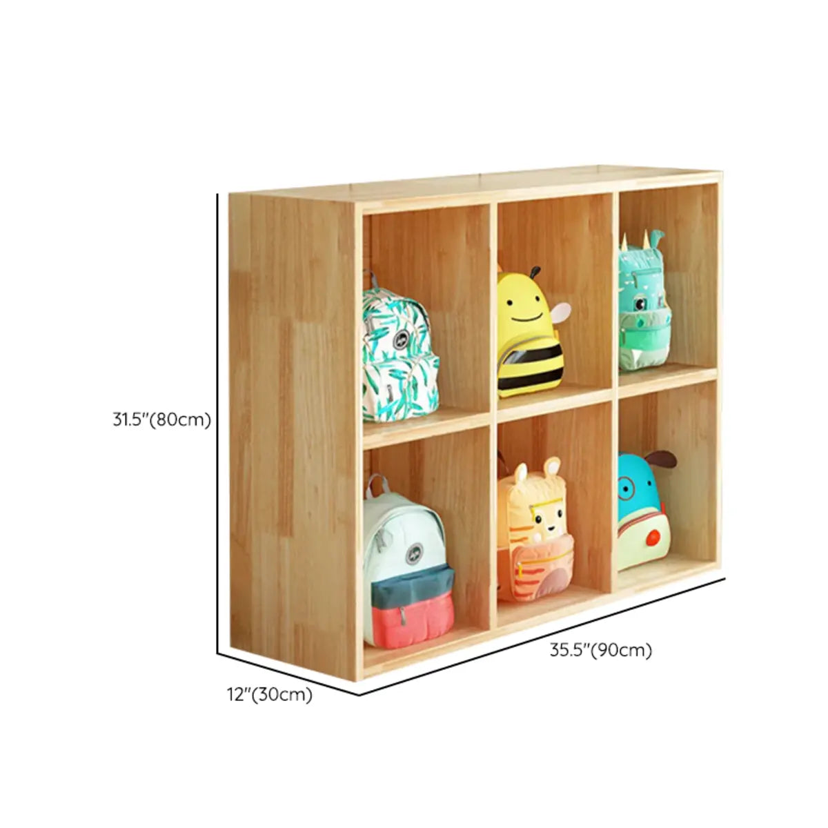 Natural Finish Wood Storage Cubitac Display Cabinets Image - 45