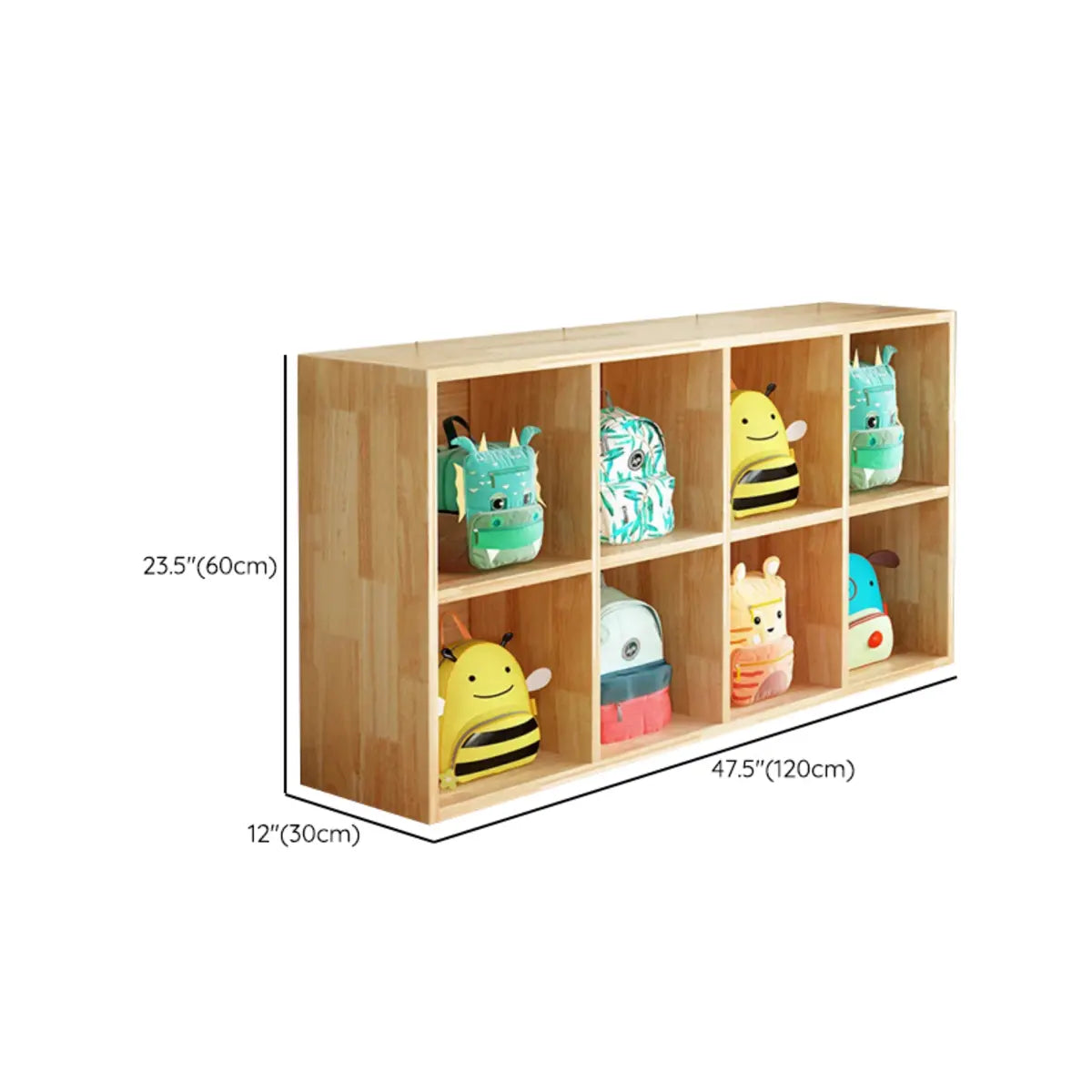 Natural Finish Wood Storage Cubitac Display Cabinets Image - 47