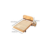 Natural Finish Wooden Frame Kids Bed with Footboard Image - 12