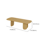 Natural Finish Wooden Rectangle 6-Person Conference Desk Image - 11