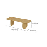 Natural Finish Wooden Rectangle 6-Person Conference Desk Image - 14