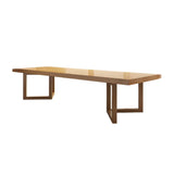 Natural Light Wood Rectangle Sled Conference Desk for 8 Image - 5