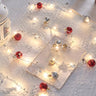 Natural Pinecone Brown String Lights with Berries Image - 12