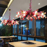 Natural Pink Blossom Floral Chandelier Image - 1