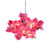 Natural Restaurant Floral Pink Blossom Chandelier Image - 3