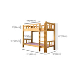 Natural Solid Wood Space-Saving Bunk Bed with Headboard Image - 14