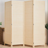 Natural Square Bamboo Privacy Foldable Room Divider Image - 1