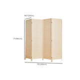 Natural Square Bamboo Privacy Foldable Room Divider Image - 10