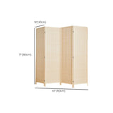 Natural Square Bamboo Privacy Foldable Room Divider Image - 11