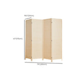 Natural Square Bamboo Privacy Foldable Room Divider Image - 12