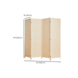 Natural Square Bamboo Privacy Foldable Room Divider Image - 13