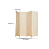 Natural Square Bamboo Privacy Foldable Room Divider Image - 14