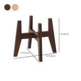 Natural Square Beech Wood Tetrapod Small Plant Stand #size