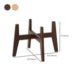 Natural Square Beech Wood Tetrapod Small Plant Stand Image - 14