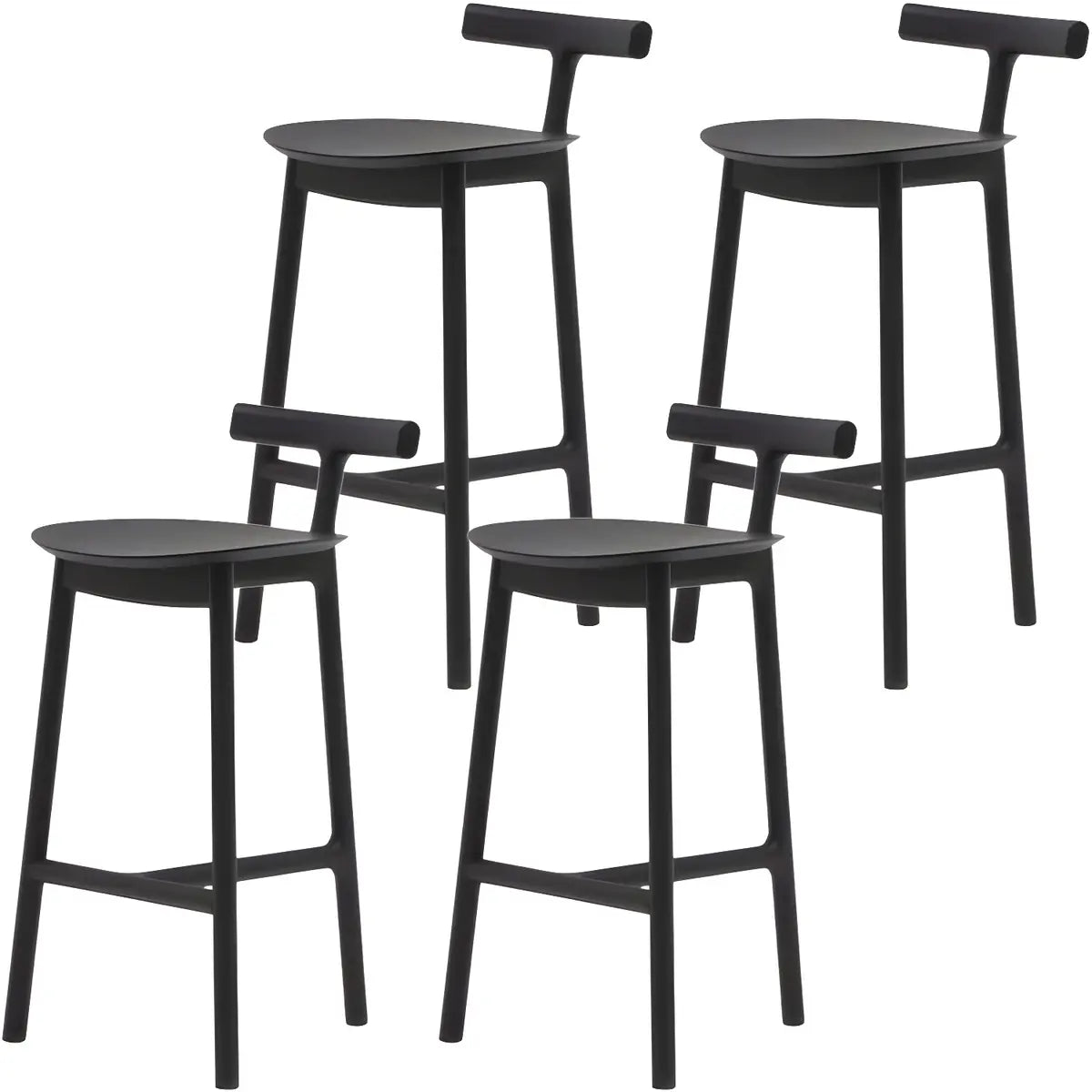 Natural Tripod Ash Wood Fabric Seating Armless Bar Stool Image - 13