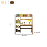 Natural Wood Hutch Storage Shelf Small Writing Desk #size