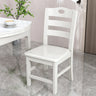 Natural Wood Ladder Back Armless Standard Dining Chair Image - 12