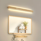 Natural Wood Living Room Up Down Wall Vanity Light Image - 4