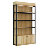 Natural Wood Open Multi-Function Large Display Cabinet Image - 16