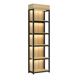 Natural Wood Open Multi-Function Large Display Cabinet Image - 2