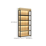 Natural Wood Open Multi-Function Large Display Cabinet Image - 33