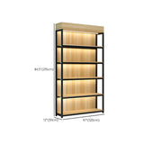 Natural Wood Open Multi-Function Large Display Cabinet Image - 37