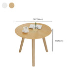 Natural Wood Oval Round Three Leg Bunching Coffee Table Image - 28