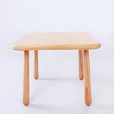 Natural Wood Round Toddler Painting Table Chair Set Image - 14