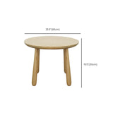 Natural Wood Round Toddler Painting Table Chair Set Image - 19