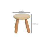 Natural Wood Round Toddler Painting Table Chair Set Image - 21